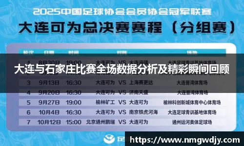 大连与石家庄比赛全场数据分析及精彩瞬间回顾